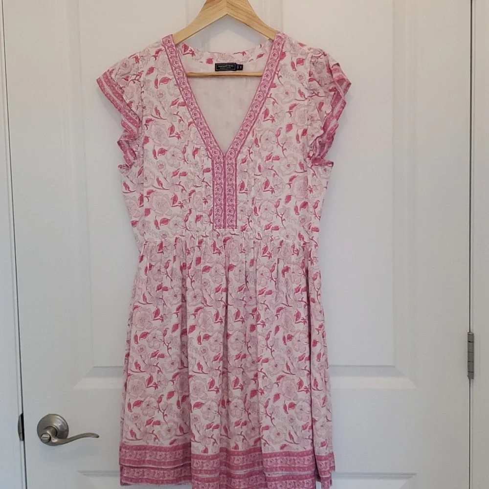 Vineyard Vines Nora Pintuck Dress, Size S, Pink, White & Purple - Picture 6 of 11